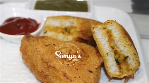 Street Style Perfect Bread Pakoda Kaise Banaye Recipe By Somyas Kitchenब्रेड पकोड़ा बनाने की