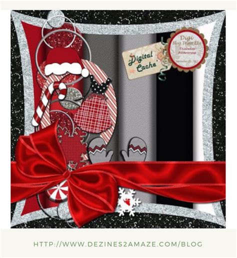 Free Christmas Digital Scrapbooking Kit Dezines Amaze