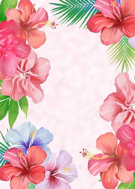 Blooming Korean Watercolor Hibiscus Flower Background, Korea, Hibiscus ...