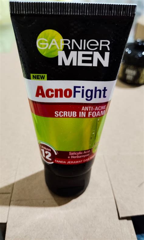 Garnier Men Acno Fight Foam Anti Acne Bacterial Face Wash Man Facial