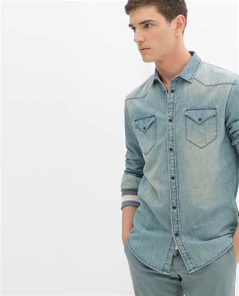 Denim Shirt Denim Shirts Man Zara United Kingdom Shirts