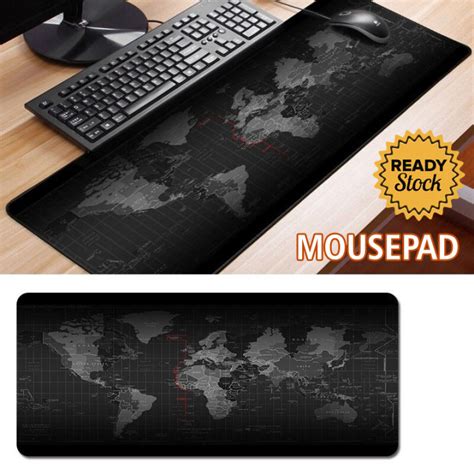 Gaming Mouse Pad Desk Mat Motif Peta Dunia World Map Tatakan Alas Mause