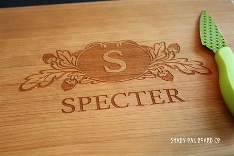 Personalized Cutting Board Monogram Family Name by ShadyOakBoardCo