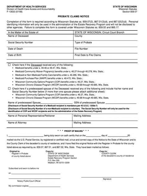 Probate Claims Fill Out And Sign Printable PDF Template SignNow ...