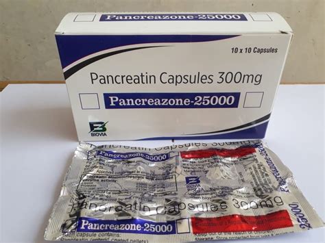 300mg Pancreatin Capsules At Rs 606 9 Stripe Pancreatin Enzymes In