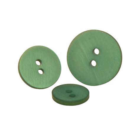 Lot De Boutons Trous Satin Vert Sapin