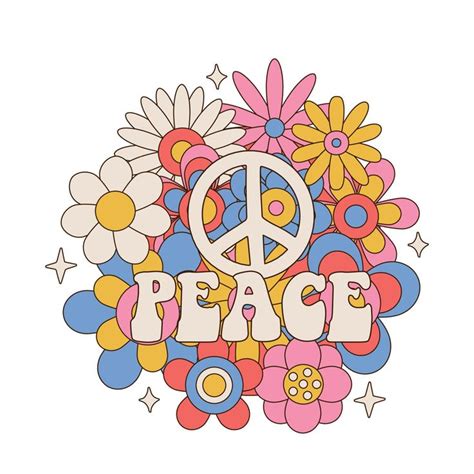 Pin By Tracy Marsson On Colored Outlines Hippie Symbols Vector Art