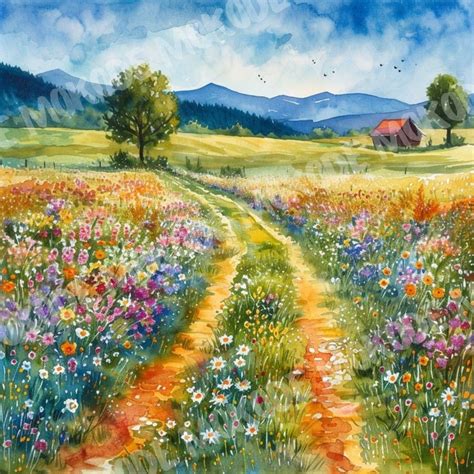 Solve Spring Fields With Wildflowers Jigsaw Puzzle Online With 64 Pieces