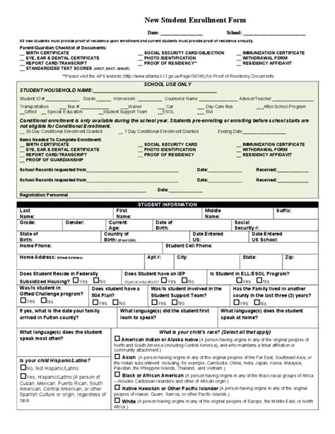 Nsw Public High School Enrolment Form Enrollment Form