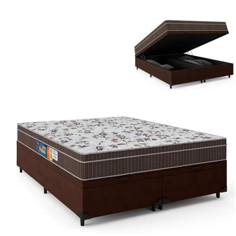 Cama Queen Casal Bau Espuma Pontofrio