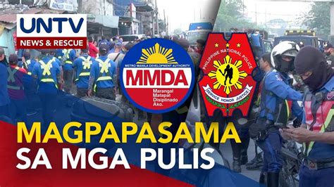 MMDA Personnel Magpapatulong Sa Mga Pulis Sa Clearing Ops Para