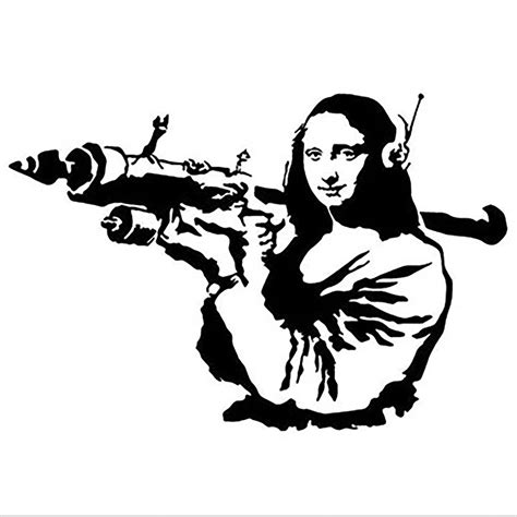 Banksy Mona Lisa With Rocket Launcher, Poster Print Available Many ...