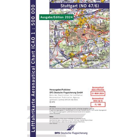 Germany Stuttgart Vfr Chart Icao Buy Now Chf