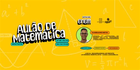 Aul O De Matem Tica Gfq No Enem Em Recife Sympla