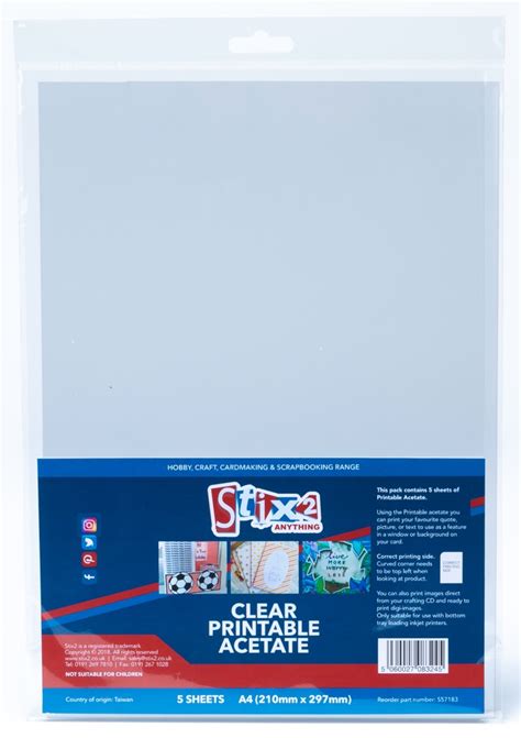 Clear Printable Acetate Sheets From Stix2 - Sheets and Different ...