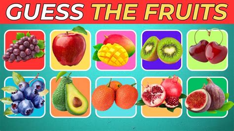 Guess The Fruit Quiz 30Different Types Of Fruit Easy Medium