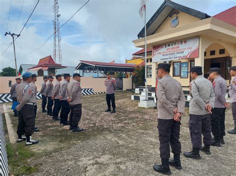 Kapolsek Barong Tongkok Pimpin Apel Pengamanan Kampanye Dprd Telabang