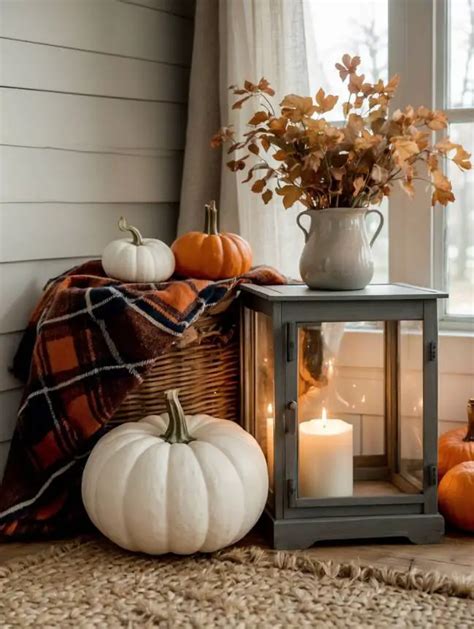 Budget Friendly Farmhouse Entryway Fall Decor Ideas