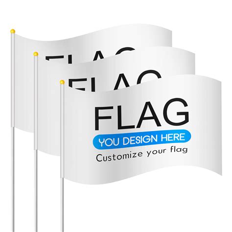 Custom Stick Flagpersonalized Mini Flags Hand Held Waving Etsy