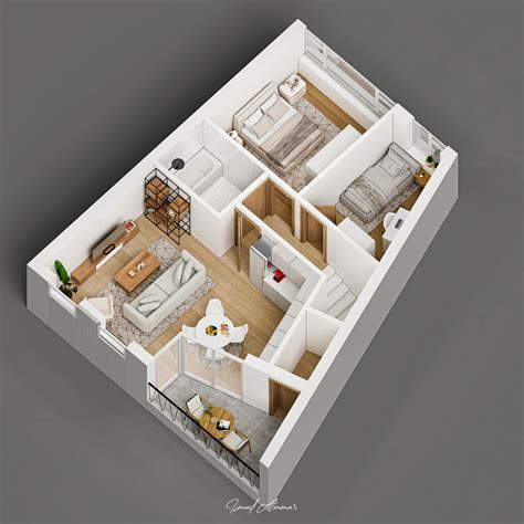 3D PLAN APARTMENT UK :: Behance