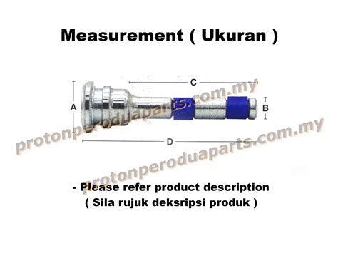 Full Set Caliper Pin Dust Cover Front Rear Depan Belakang Proton Gen