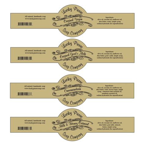 Cigar Band Soap Label Template