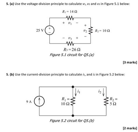 Solved A Use The Voltage Division Principle To Calculate Vi