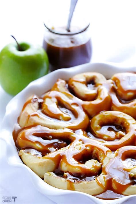 Caramel Apple Cinnamon Rolls Recipe Gimme Some Oven