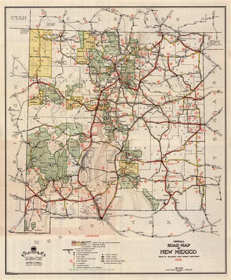 Official Road Map of New Mexico - Art Source International