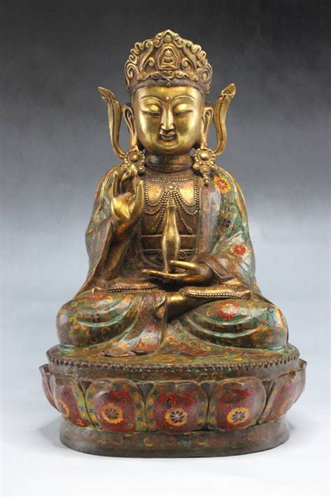 Cloisonne Kwan Yin Buddha Statue Buddhismus Statuen Buddha Figur