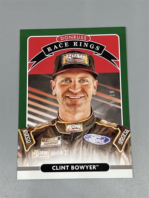 Clint Bowyer 2021 Panini Donruss Racing NASCAR 99 Green Race Kings 6