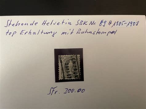 Stehende Helvetia Nr 89 A 1905 1908 Kaufen Auf Ricardo