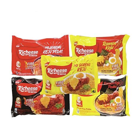 Jual Richeese Mie Instan Goreng Keju Dan Keju Pedas Shopee Indonesia