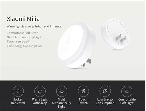 Lámpara nocturna LED con Sensor para el hogar Xiaomi Mijia T V Express