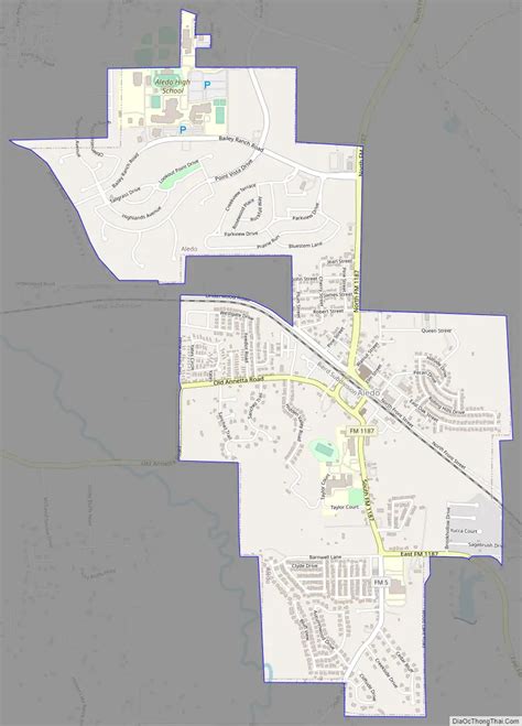 Map Of Aledo City Texas