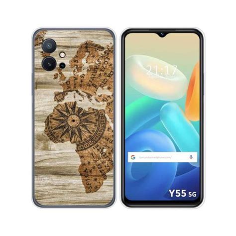 Funda Silicona Para Vivo Y55 5g Diseño Madera 07 con Ofertas en