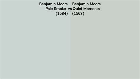 Benjamin Moore Pale Smoke Vs Quiet Moments Side By Side Comparison