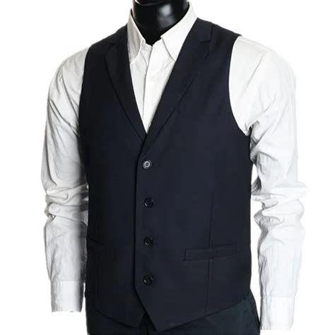 Single Breasted Men Vest Black High Quality Wedding Dress Custom