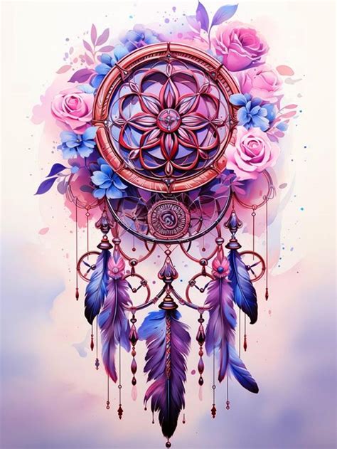 Igoodom Dream Catcher Diamond Painting Kits For Adults DIY Flowers