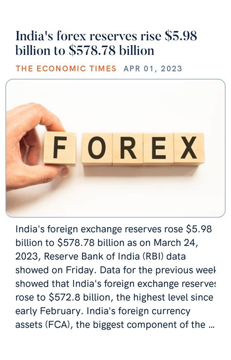 India S Forex Reserves Rise Billion To Billion