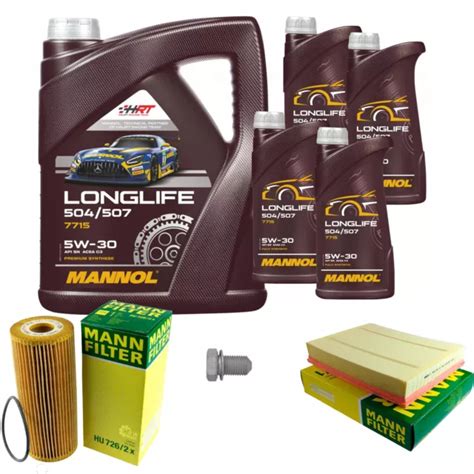 MANN INSPECTION SET 9L Mannol Longlife 504 507 5W 30 Pour Pour VW