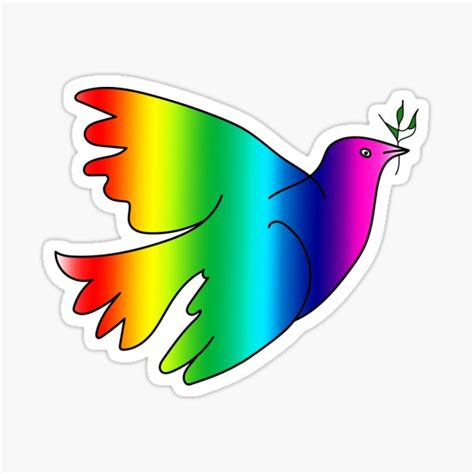 Rainbow Dove Of Peace Sticker For Sale By Arkitekta Redbubble