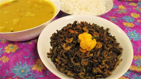 Fry Karela With Guyana Black Shrimps Ii Guyanese Youtube