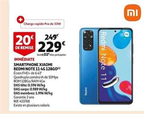 Promo Smartphone Xiaomi Redmi Note G Go Chez Auchan Icatalogue Fr