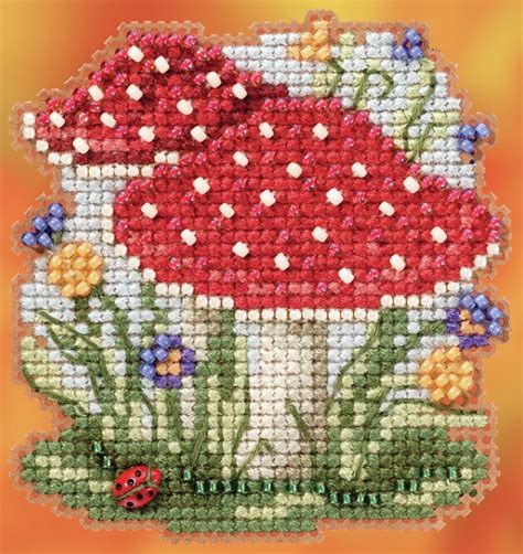 Mill Hill Counted Cross Stitch Kit X Red Cap Mushroom