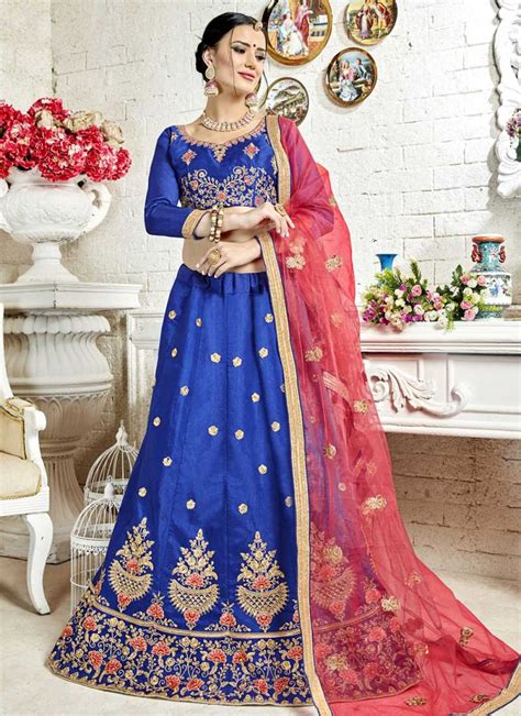 Buy Banglori Silk A Line Lehenga Online