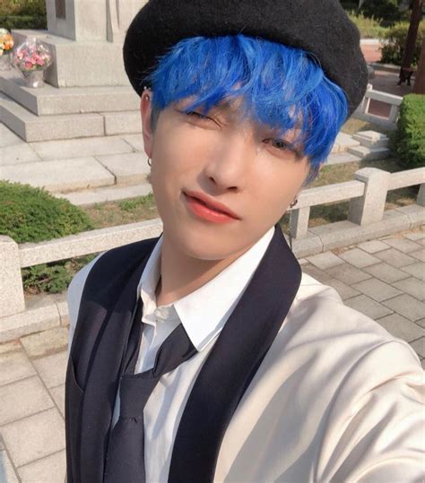 Hongjoong Kim Hongjoong Blue Hair Hair Icon