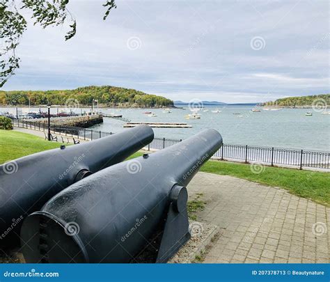 Scenic View At Bar Harbor Maine Stock Image Image Of National Deck