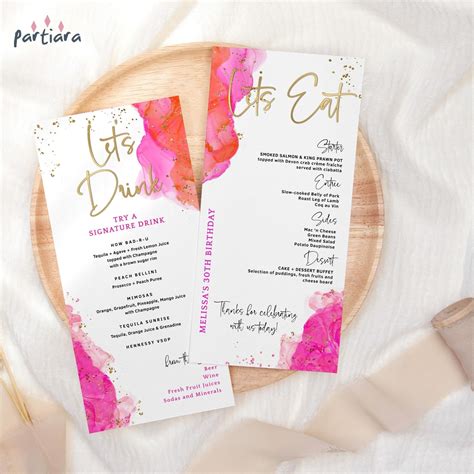 Example Of A Table D'hote Menu 8