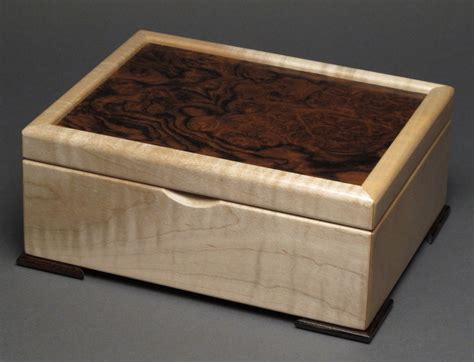 Keepsake Box Walnut Burl And Curly Maple By Watswood On Etsy